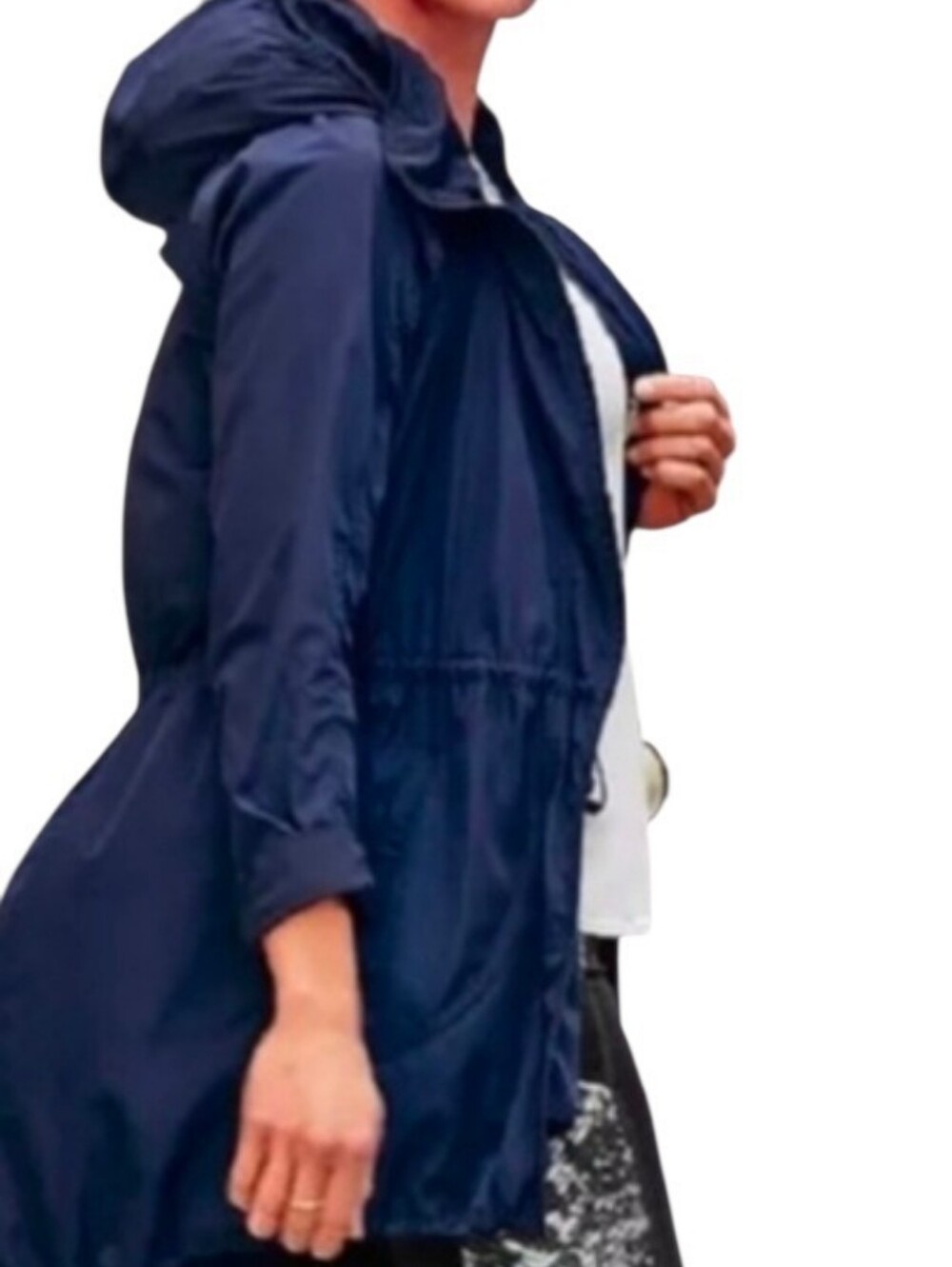 ATHLETA Navy Outdoor Windbreaker Drippy Jacket - Small
